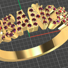 15 Ring juwelenbesetzt Größe 8 Gewicht 4gr 18k Schmuck 3d print model - Mito3D