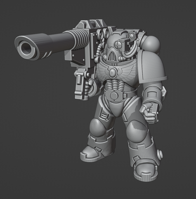 15mm classic armor heavy weapons sci-fi heresy 40k 30k space marine oldhammer 3d print model - Mito3D