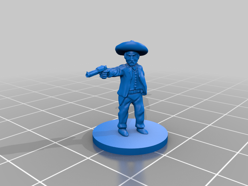 15mm vaqueiro masculino liquidificador histórico jogos guerra hombre mexicano jogo 3D print model - Mito3D