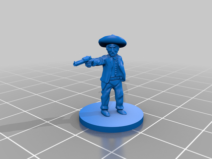 15mm kovboy Erkeklerin blender tarihi savaş oyunları hombre Meksikalı oyunu insanlar 3d print model - Mito3D