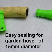 15mm garden hose termination home yard traffic jam 3d print model - Mito3D