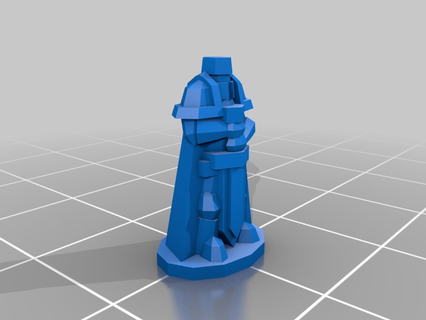 15mm knight order low-poly paladin guard cleric d&d dnd pathfinder 3d printing 3d print model - Mito3D