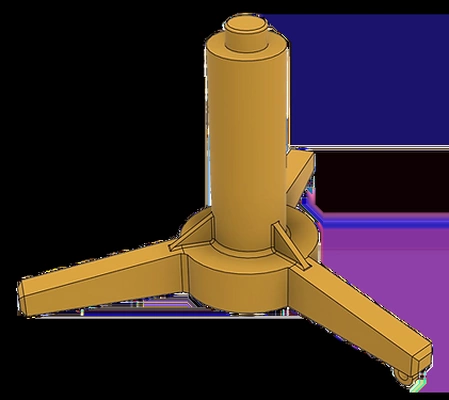 15mw flottant tension jambe plate forme tlp structure vent offshore énergies renouvelables fondation 3d print model - Mito3D