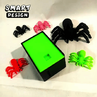 Spinne Spielzeug Tarantel Streich Schrecken artikuliert flexi flexibel April täuschen Überraschung Box komisch Scherz Spaß hügelig Geschenk gruselig 3d print model - Mito3D