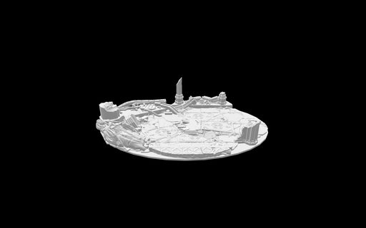 170x105 mm imperial knight ruins topper base wh40k chaos 3d print model - Mito3D