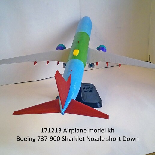 171213 boeing 737 900 sharklet avião aeronave 600 700 800 airbus 3D print model - Mito3D