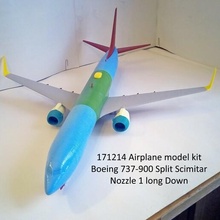 171214 Boeing 737 900 Bölünmüş pala uçak 600 700 800 hava otobüsü 3d print model - Mito3D