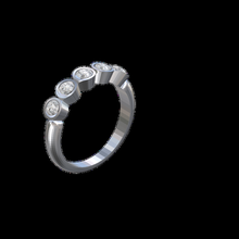 17 alleanza 5 32mm gemme calcolo squillare impostato gioielleria alleanze pietre gioiello oro casting cera matrimonio unione 3d print model - Mito3D