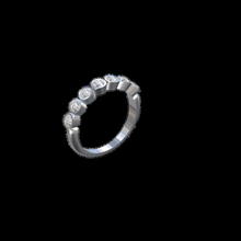 17 ring 7 30mm - gems stone set jewelry alliances lot stones jewel jewellery gold casting wax marriage union circle silver art 3d print model - Mito3D
