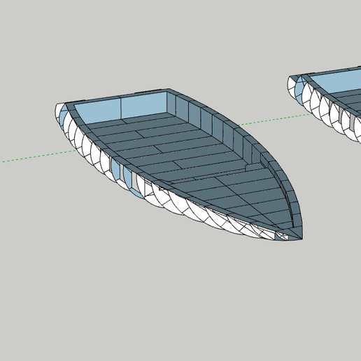 18' flats skiff architecture boat 3D print model - Mito3D