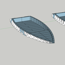 18' flats skiff architecture boat 3d print model - Mito3D