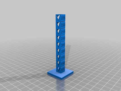 185-225temp calibration tower customized 3d printing tests printer stress test benchy 3d print model - Mito3D
