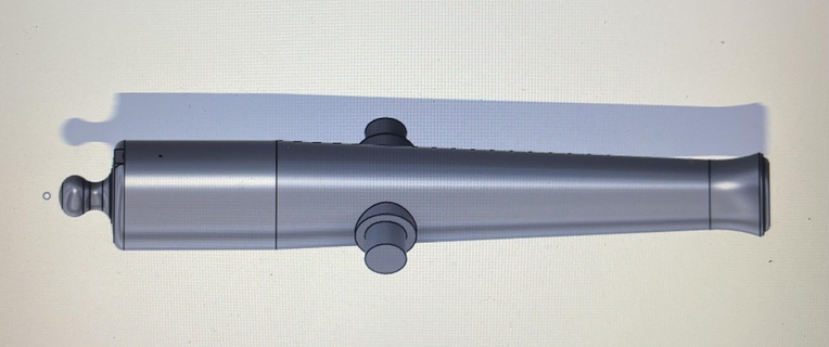 1857 12 batedor napoleão barril canhão Civil guerra história arma fogo 3d print model - Mito3D