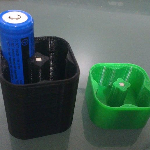18650 batería bandeja magnético insertar caso funda soporte 3D print model - Mito3D