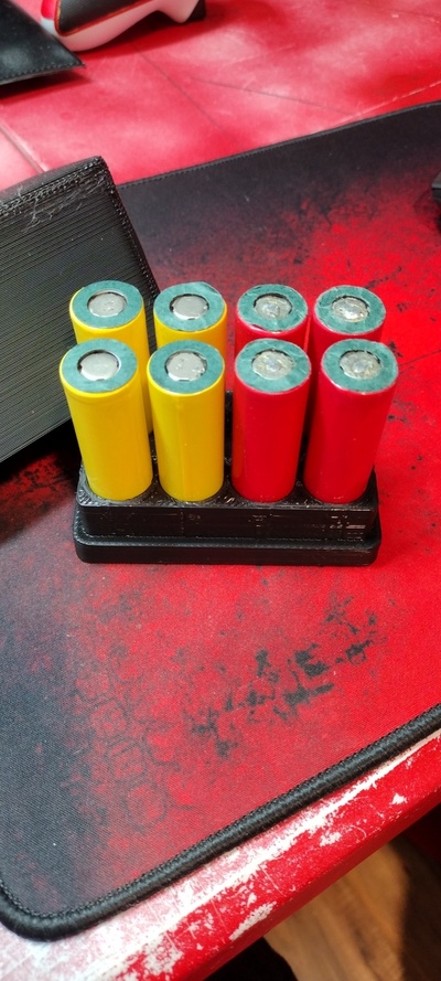 18650 cas gaine 8 cellule couvercle batterie base vape 3d print model - Mito3D