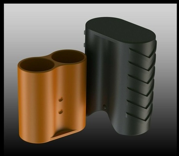 18650 caso funda batería electrónica 3d print model - Mito3D