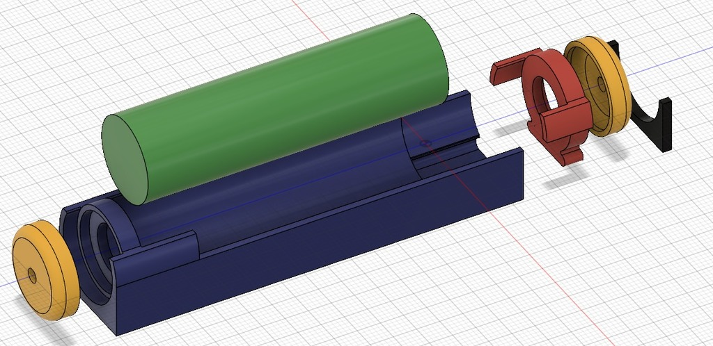18650 magnetic battery holder 37v liion electronics 3D print model - Mito3D