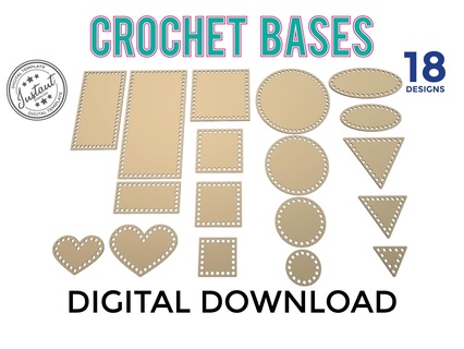 18 crochet bases crochet crochet bases wooden bases wooden crochet bases  3d print model - Mito3D