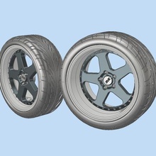 18 saleen sc wheel rim tire bullitt mustang ford 50 gt fox body svt boss roush cobra mach 1 notchback 1/25 1/24 1/18 1/12 1/10 3d print model - Mito3D
