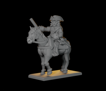 18th century officers 10mm Game wargames historical malburian blackpowder 3d print model - Mito3D