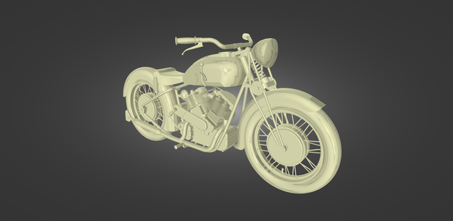 1937 Royal Enfield kx1140 ccm bicyclette moto véhicule roues motard sport gang loi anges rétro 3d print model - Mito3D