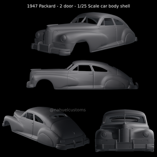 1947 packard - 2 door 1 25 scale car body shell sedan coupe clipper 47 rc r c model kit diecast custom slot classic vintage 24 3d print model - Mito3D