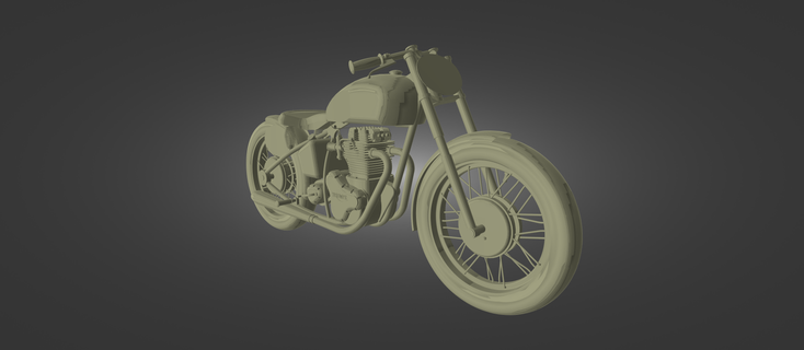 1949 triunfo prêmio bicicleta moto motocicleta veículo rodas motociclista esporte gangue bandido anjos retro 3d print model - Mito3D