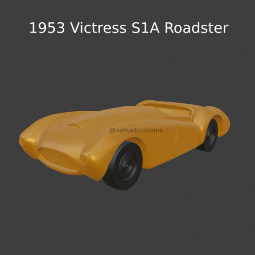 1953 Vítima s1a roadster jogos colecionável modelo carro automobilismo corrida rc passatempo retro clássico vintage pop diecast quente rodas 1 3D print model - Mito3D