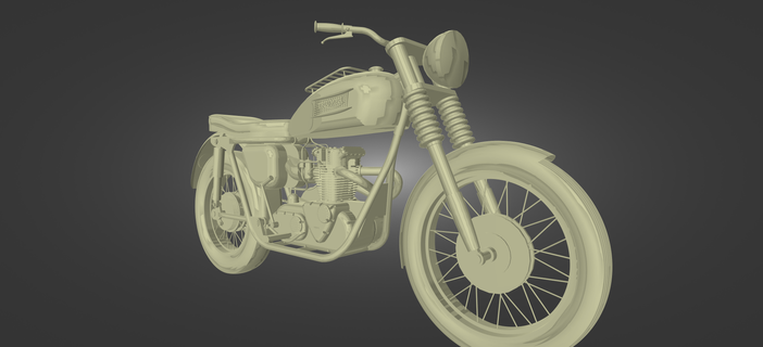 1961 triomphe tr6ss Jeu bicyclette moto véhicule roues motard sport gang loi anges rétro 3d print model - Mito3D
