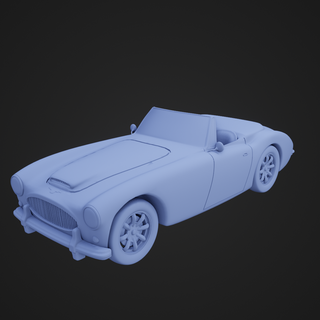 1962 austin healey 3000 cars vintage sports car vehicle 2 door fast toy automobile 3d print model - Mito3D