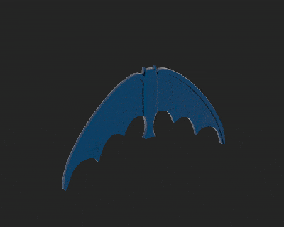1966 Batarang Adam Westen Mode Batman Robin dc Cosplay Stütze werfen Star Arkham Ritter Nachtschwinge 3d print model - Mito3D