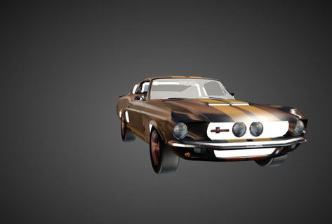 1967 ford mustang shelby car vehicle 3d print model - Mito3D