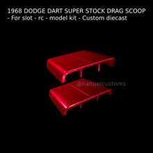 1968 dodge dart super stock drag scoop - slot rc model kit custom diecast hood scoops racing car hemi chrysler 3d print model - Mito3D