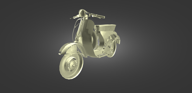 1968 piaggio vespa 125 primavera bicicletta moto motociclo veicolo ruote motociclista sport banda fuorilegge angeli retrò scooter 3d print model - Mito3D