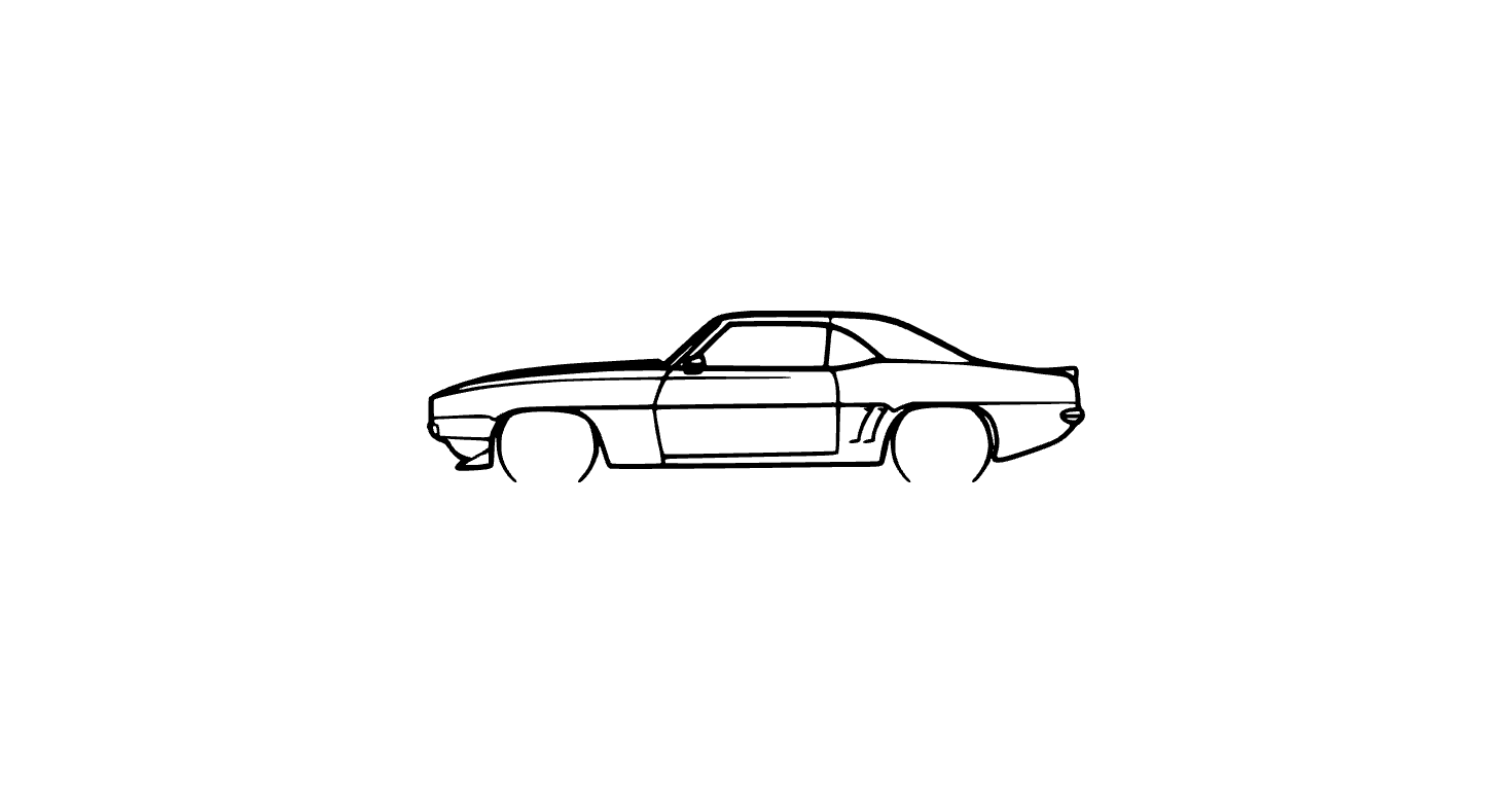 1969 Chevrolet Camaro ss Chevy abholen Jahrgang Korvette zr1 c6 c8 chevelle Weg Eldorado belair 3D print model - Mito3D