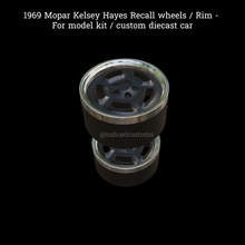 1969 mopar kelsey hayes recall wheels rim - model kit custom diecast car dodge cuda dart charger challenger 3d print model - Mito3D