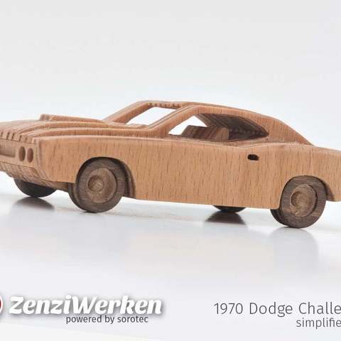 1970 dodge challenger simplificado cnc jogo veículos zenziwerken carros antigos stepcraft muscle car musclecar mpcnc router do de carro 3D print model - Mito3D