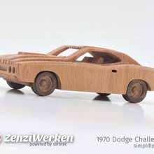 1970 dodge challenger vereinfachte cnc Spiel Fahrzeuge zenziwerken vintage-Auto stepcraft muscle-car musclecar mpcnc cnc-router Auto 3d print model - Mito3D