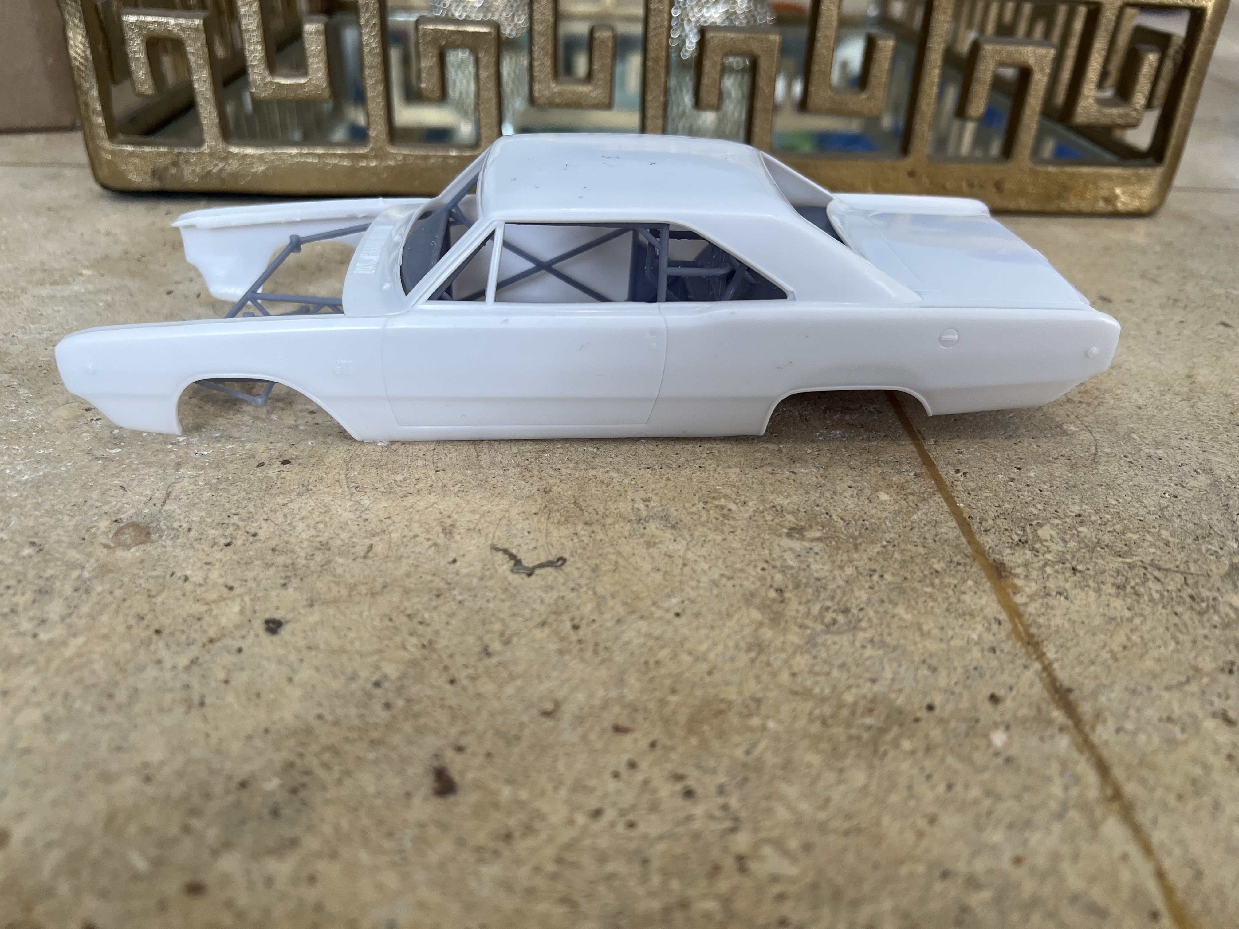 1970 atlatmak dart oyunu çift çerçeve demiryolu haydut sürüklemek yarış 1 25 ölçek araba mustang model chevy bel hava ford camaro büyük blok 3D print model - Mito3D