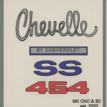 1970 ss chevelle 454 tributo placa Arte músculo coche vehiculo clásico obra arte automotor historia 3d print model - Mito3D