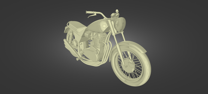 1973 triomphe ouragan 75 bicyclette moto véhicule roues motard sport gang loi anges rétro 3d print model - Mito3D