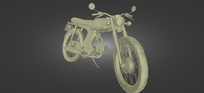 1975 Honda ss50 juego bicicleta moto motocicleta vehículo ruedas motociclista deporte pandilla proscrito angeles retro 3d print model - Mito3D