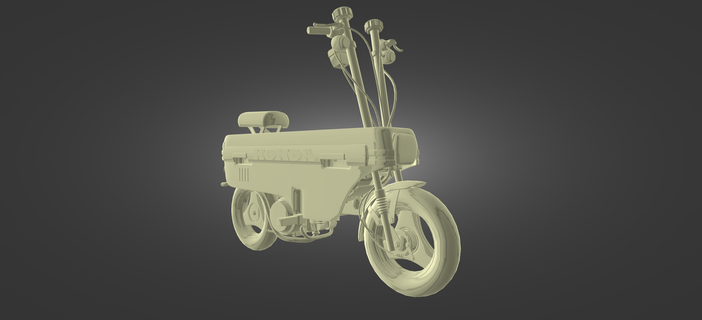 1981 Honda motocompo bicyclette moto véhicule roues motard sport gang loi anges rétro scooter 3d print model - Mito3D
