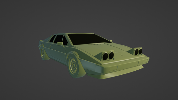 1981 lotus esprit s3 3d printing car model automobile sports vehicle replica classic engineering digital design additive manufacturing prototyping technology automotive collectible hobby art 3d print model - Mito3D
