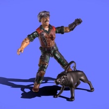 1984 gi joe mutt dog handler 3d Varredura gijoe brinquedo figura vintage tmnt 80s thundercats motu homem estrela Gulliver brinquedos antigos comandosemação 3d print model - Mito3D