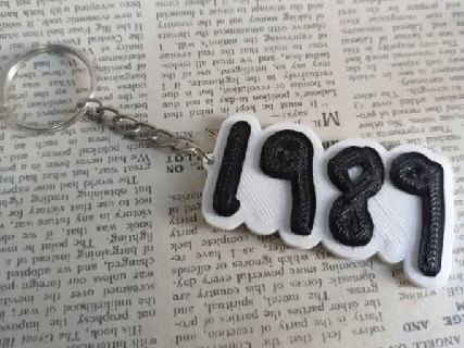 1989 - taylor swift reputation keychain accessory necklace lover bracelet singer music 3d print model - Mito3D