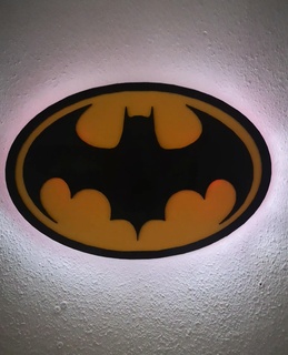 1989 batman logo peinture LED éclairage vengeurs Tim Burton lampe décor 3d print model - Mito3D
