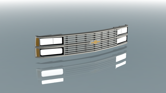 1990's amt chevy c3500 custom grill 1 24 scale pick 3d print model - Mito3D