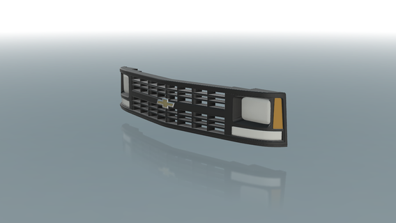 1990's amt Chevy c3500 Lager Arbeit LKW Grill wählen 3d print model - Mito3D