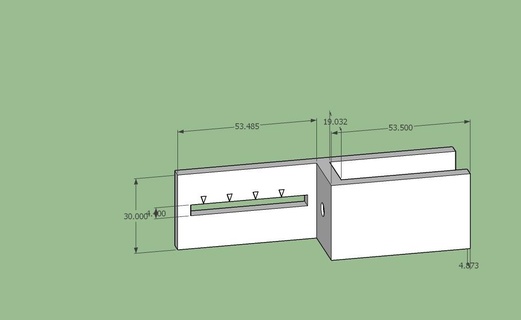 19mm Layout Stuhl + 3mm Abstandshalter 16mm Einfädler Werkzeug Keil Küche Installateur Dichtung Möbel Tafel 3d print model - Mito3D
